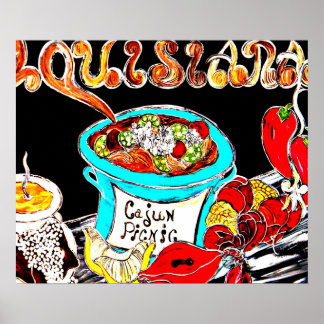 ケージャンピクニックアートポスター ポスター