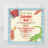 ケージャンロブスター沸騰パーティの招待状 招待状 (正面)