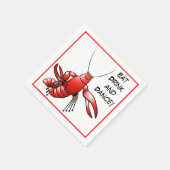 ケージャン沸騰パーティークロウフィッシュ食べドリンクダンス スタンダードカクテルナプキン (角)