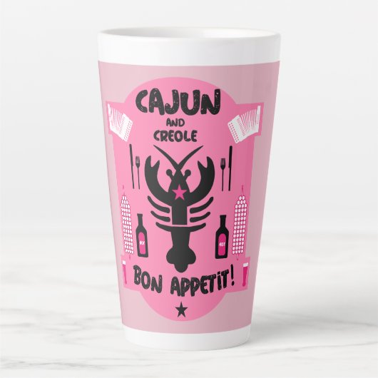 ケージャン&クレオール調理師 カフェラテマグ (正面)