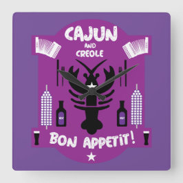 ケージャン&クレオール調理師 スクエア壁時計