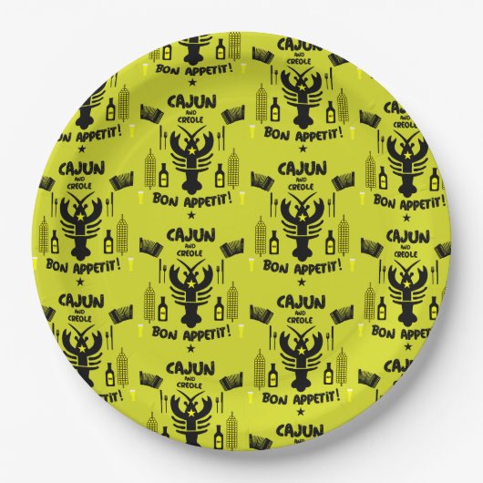 ケージャン&クレオール調理師 ペーパープレート (正面)