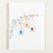 ケージ内の鳥スパイラルプランナー プランナー手帳 (正面)