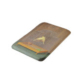 ケージ内の2つのカナリア（Antonio Donghi著） バスマット (アングル)