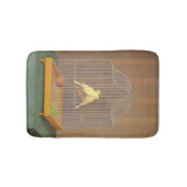 ケージ内の2つのカナリア（Antonio Donghi著） バスマット (正面)