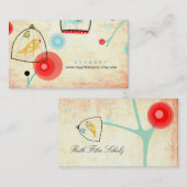 ケージ鳥ケシヴィンテージ名刺 名刺 (正面/裏面)