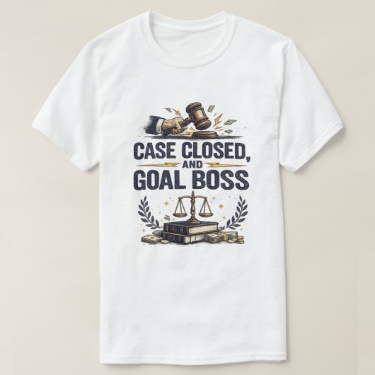 ケースクローズ ゴールボス ヴィンテージ 法曹アート Tシャツ (デザイン正面)