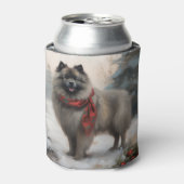 ケースホンドの犬と雪のクリスマス 缶クーラー (缶正面)