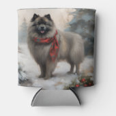 ケースホンドの犬と雪のクリスマス 缶クーラー (正面)