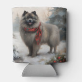 ケースホンドの犬と雪のクリスマス 缶クーラー (裏面)