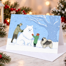 ケースホンドの雪の犬 かわいい冬の光景 クリスマス