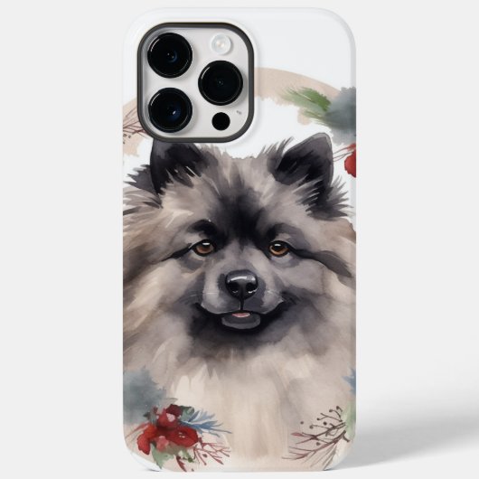ケースホンド クリスマスリース クリスマスの愛犬 Case-Mate iPhoneケース (裏面)