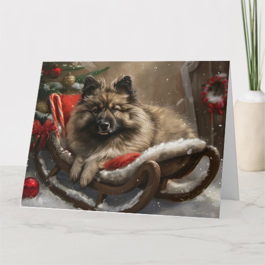 ケースホンド 犬 クリスマス フェスティブ カード (正面)