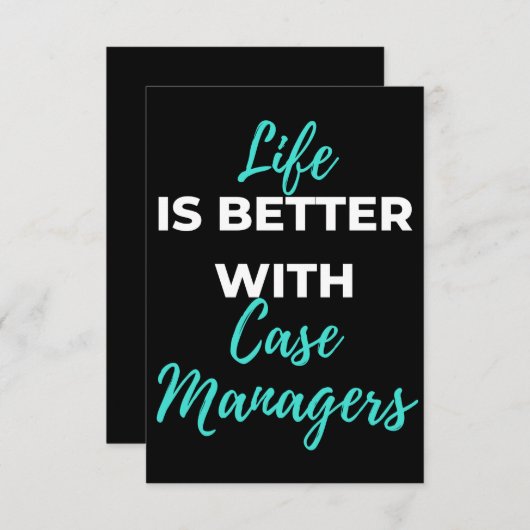 ケースマネージャーの方が人生が良い サンキューカード (正面/裏面)