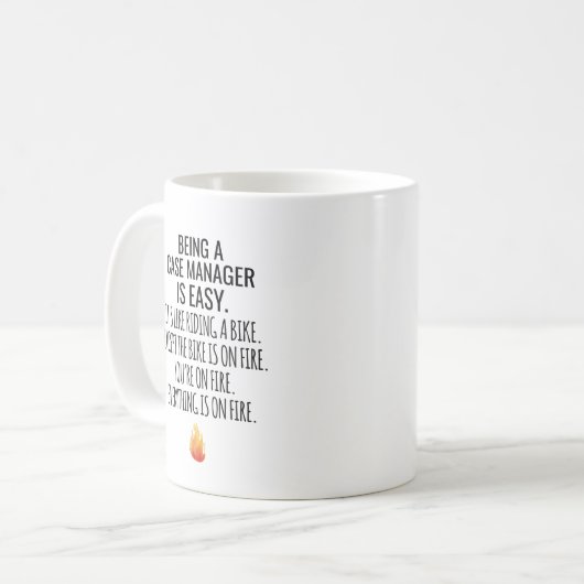 ケースマネージャーは簡単Aに乗るようなものだ コーヒーマグカップ (正面左)