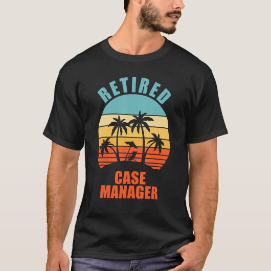 ケースマ退職したネージャおもしろいハッピーリタイア Tシャツ (正面)