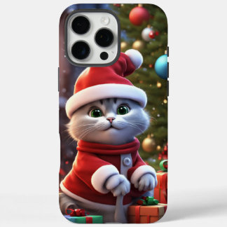 ケースメイト電話ケース、かわいい子猫クリスマスデザイン iPhone 16 PRO MAXケース