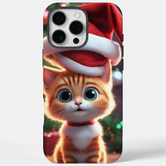 ケースメイト電話ケース、かわいい子猫クリスマスデザイン Case-Mate iPhoneケース (裏面)
