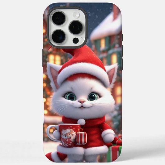 ケースメイト電話ケース、かわいい子猫クリスマスデザイン Case-Mate iPhoneケース (裏面)