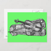 ケース付きバイオリン ポストカード (正面/裏面)