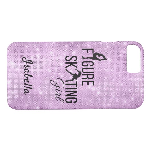 ケース姿スケートで滑るガールパープルスパークル Case-Mate iPhoneケース (裏面(横))