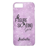 ケース姿スケートで滑るガールパープルスパークル Case-Mate iPhoneケース (裏面)