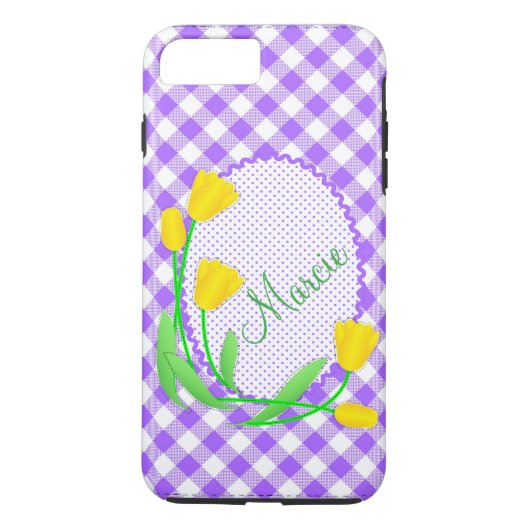 ケース – メイト強いプラスiPhone 7ケース黄色いチューリップ Case-Mate iPhoneケース (裏面)