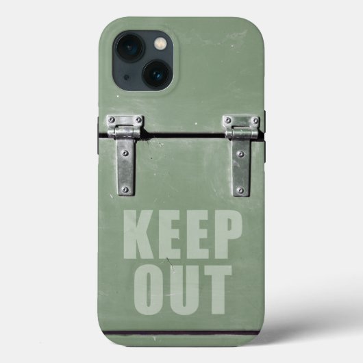 ケース・メート iPhoneケース 金属のドアにKeep Outと書かれたもの Case-Mate iPhoneケース (裏面)