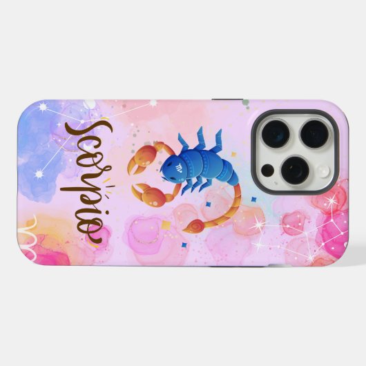 ケースiPhon 15蠍座 iPhoneケース (裏面横)