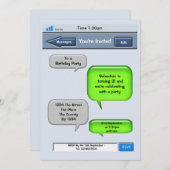 ケータイ テキスト パーティー 招待状 (正面/裏面)
