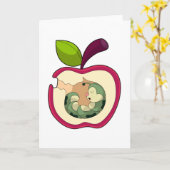 ケータピラー スリーピング アップル カード (黄色い花)