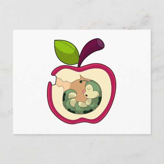 ケータピラー スリーピング アップル ポストカード (正面)