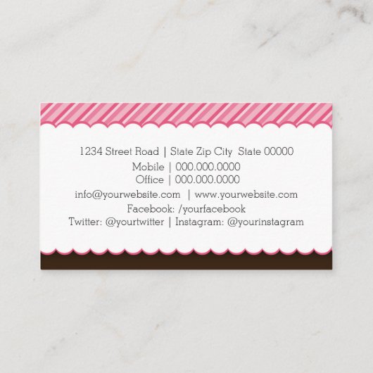 ケータリングとイベントチョコレートノーロゴ 名刺 (裏面)