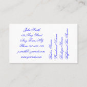 ケータリングのサービス業カードテンプレート 名刺 (裏面)