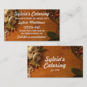 ケータリングのシェフのイベントの花嫁の名刺 名刺 (正面/裏面)