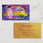 ケータリングのスローガン名刺 名刺 (正面/裏面)