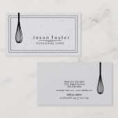 ケータリングのレトロの石造りの白いシェフの黒は払います 名刺 (正面/裏面)