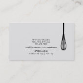 ケータリングのレトロの石造りの白いシェフの黒は払います 名刺 (裏面)