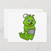 ケータリングの料理人としてのキャタピラーと料理鍋 ポストカード (正面/裏面)