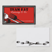 ケータリングのBuを調理するフォークを食事する夕食の多く… 名刺 (正面/裏面)