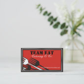 ケータリングのBuを調理するフォークを食事する夕食の多く… 名刺 (スタンド正面)