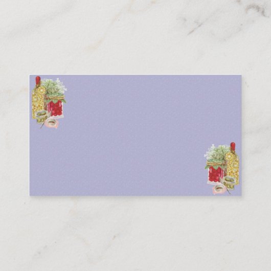 ケータリングまたはChef名刺 名刺 (裏面)