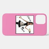 「ケータリングクイーン」アフリカンアメリカン・ディヴァ Case-Mate iPhoneケース (裏面 (横))