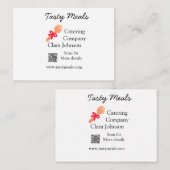 ケータリングサービス名を追加QRコードWebサイトベーカリー ノートカード (正面/裏面)