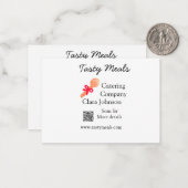 ケータリングサービス名を追加QRコードWebサイトベーカリー ノートカード (正面/裏面インサイチュ)