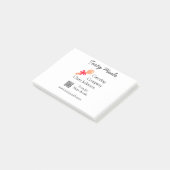 ケータリングサービス名を追加QRコードWebサイトベーカリー ポストイット (アングル)