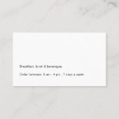 ケータリングサービス名刺 名刺 (裏面)