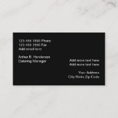 ケータリングサービス名刺 名刺 (裏面)