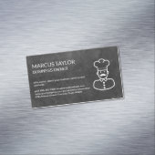 ケータリングサービス | シェフアイコン | スレート マグネット名刺 (インサイチュ)