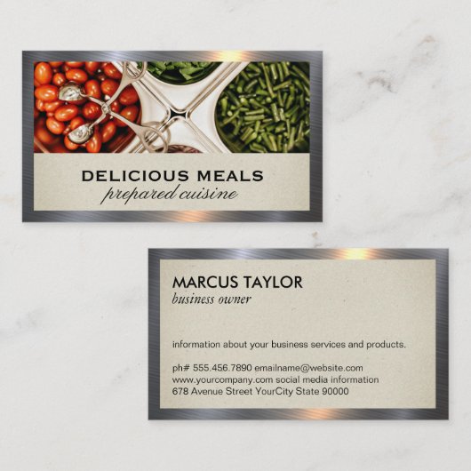 ケータリングサービス | シェフ | サラダバー 名刺 (正面/裏面)